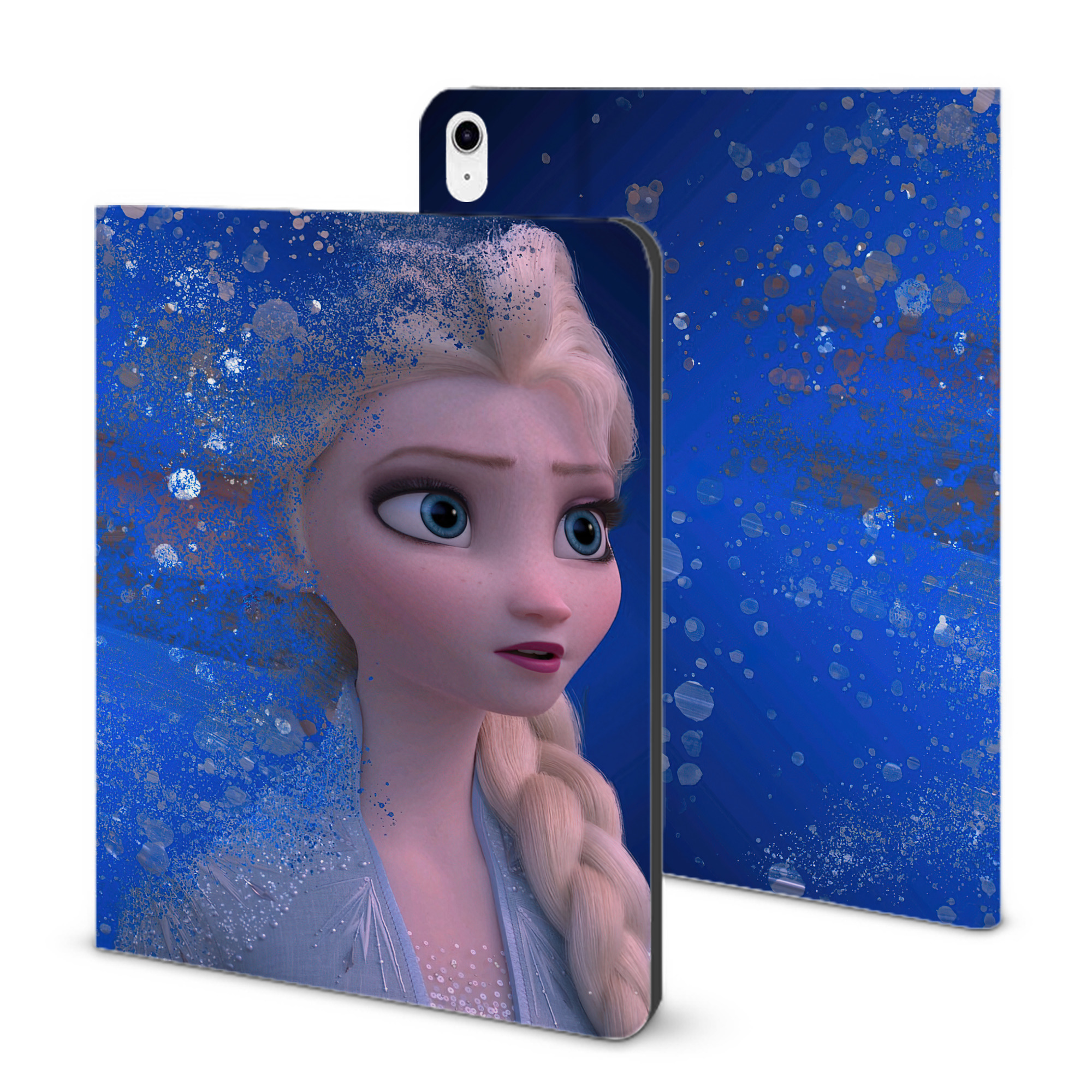 （画像用） アナと雪の女王 アンナ エルサ Frozen Anna Elsa IPad ケース ブック型 PUレザー TPU 耐衝撃 軽量 薄型 ペン収納なし 全面保護 IPad 各モデル対応